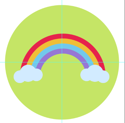 扁平化，设计扁平化风格彩虹图标