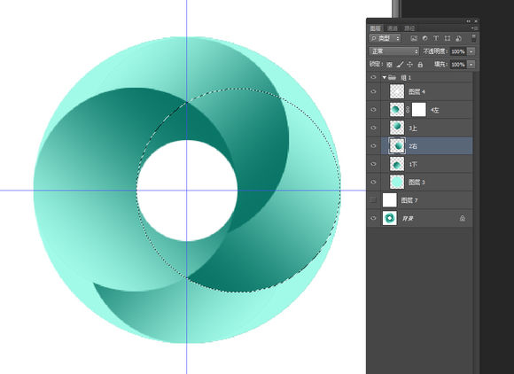 UI教程，三维立体圆形旋涡图形图标