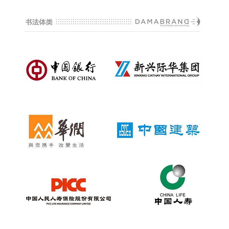 LOGO知识，世界500强公司都用哪些汉字字体