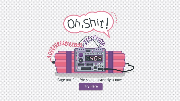 图片设计，教你设计扁平化404错误页面图片