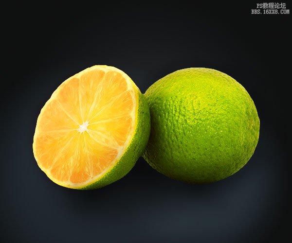 柠檬水果修图教程