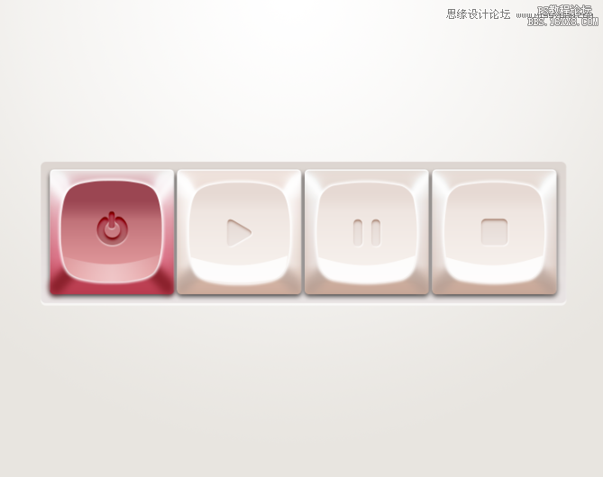 ps设计粉色漂亮播放器按钮