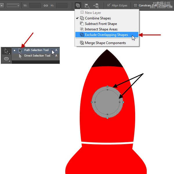 ps cs6设计火箭UI图标