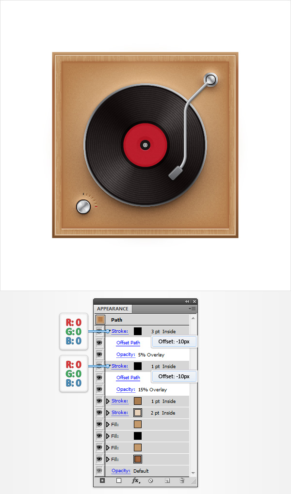 AI设计黑胶唱机Icon