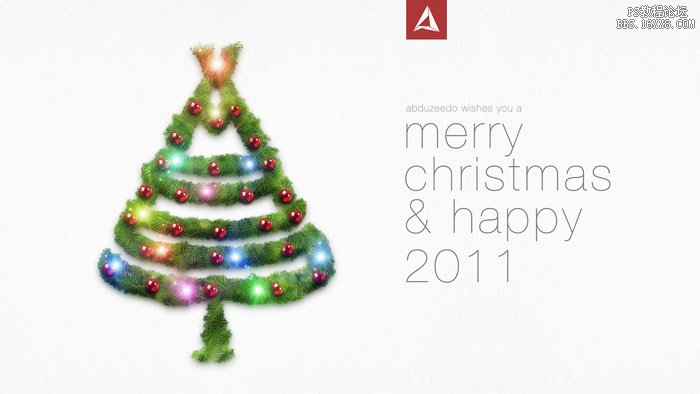 Photoshop设计圣诞树LOGO教程