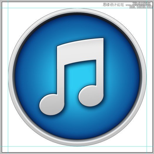 Photoshop绘画立体效果的iTunes图标,PS教程,16xx8.com教程网