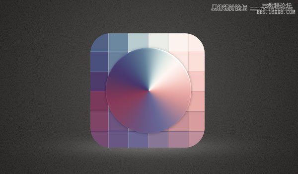 Photoshop制作炫彩格子风格的APP软件图标,PS教程,16xx8.com教程网