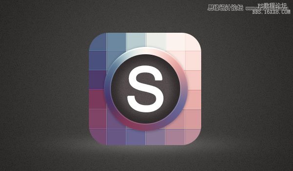 Photoshop制作炫彩格子风格的APP软件图标,PS教程,16xx8.com教程网