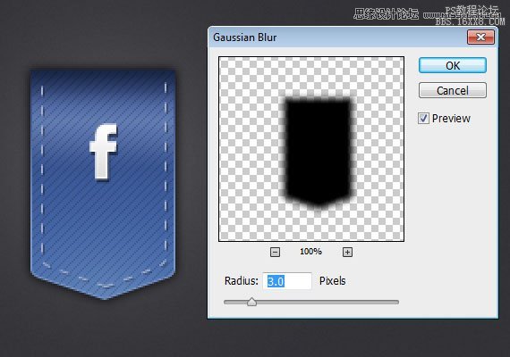 Photoshop绘制缝线效果的社交图标教程,PS教程,16xx8.com教程网
