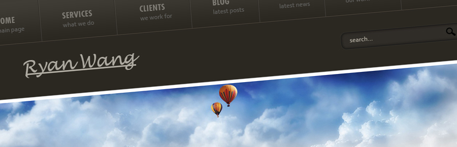 Photoshop创建一款简洁大方的欧美商务网站首页
