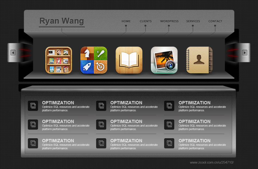 PS打造具有空间感的iPhone苹果应用电子商务网站网页设计制作教程 教程
