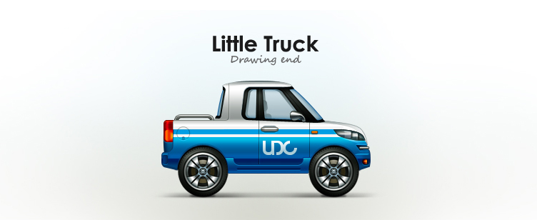 PhotoShop绘制Little Truck质感小皮卡车图标过程 教程