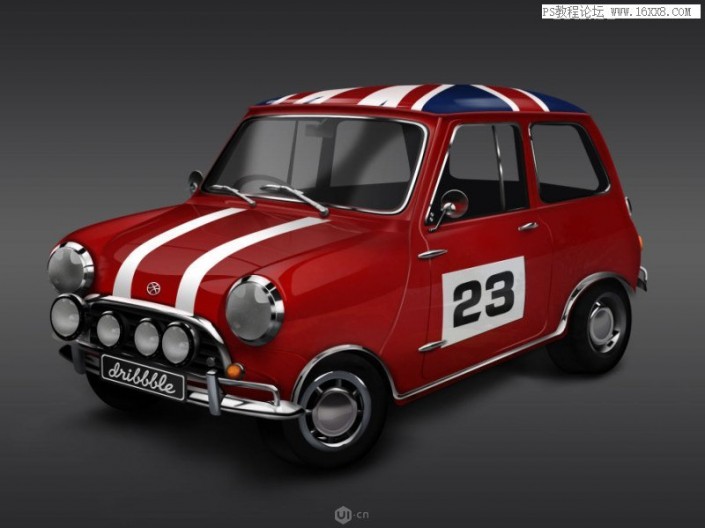 鼠绘汽车：用Photoshop绘制逼真的轿车图标