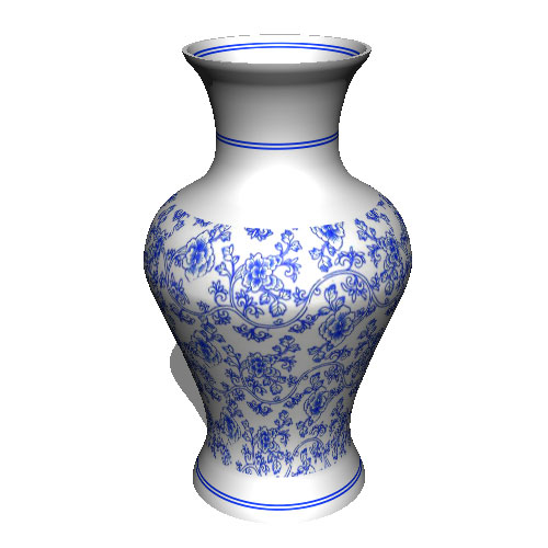 鼠绘瓶子，用PS打造一个3D效果的青花瓷瓶