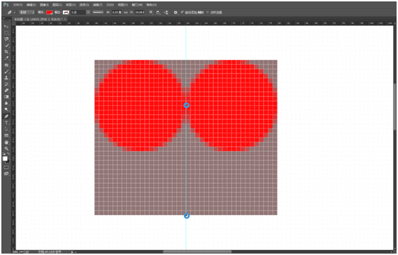 图案设计，用PS画一个简单的红色心形图案