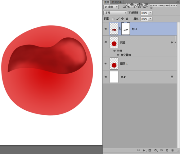 Photoshop鼠绘晶莹剔透的红樱桃教程