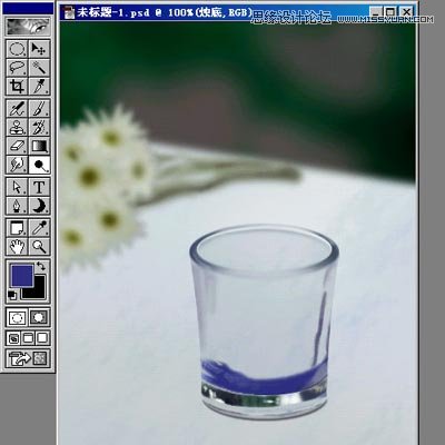 Photoshop绘制温馨的玻璃杯和烛光特效