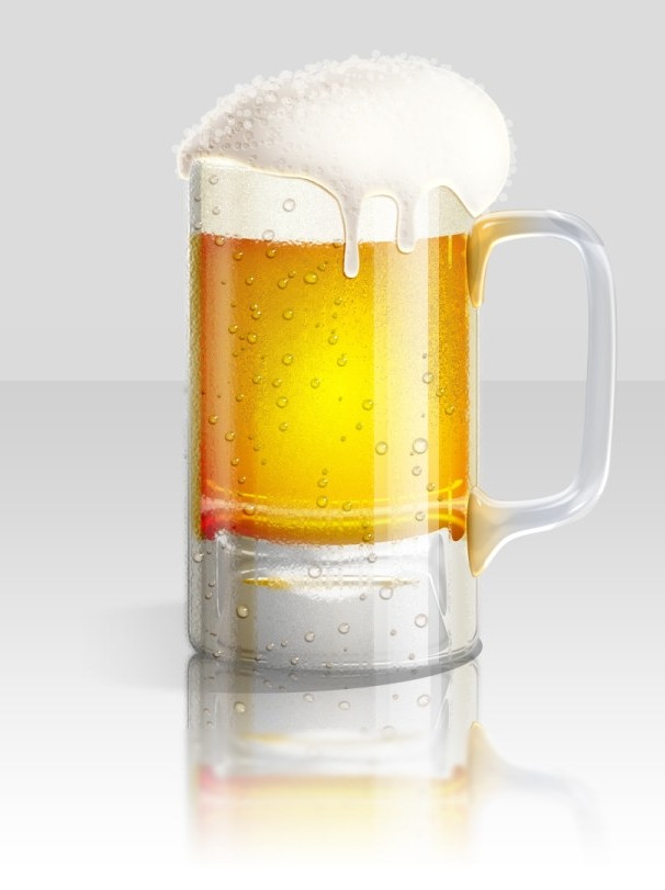 鼠绘杯子：Photoshop鼠绘一杯啤酒教程