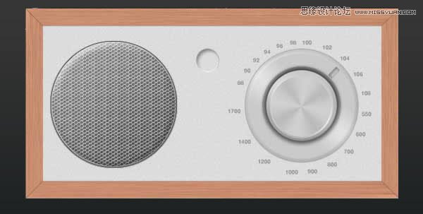 Photoshop绘制逼真写实的高质感收音机