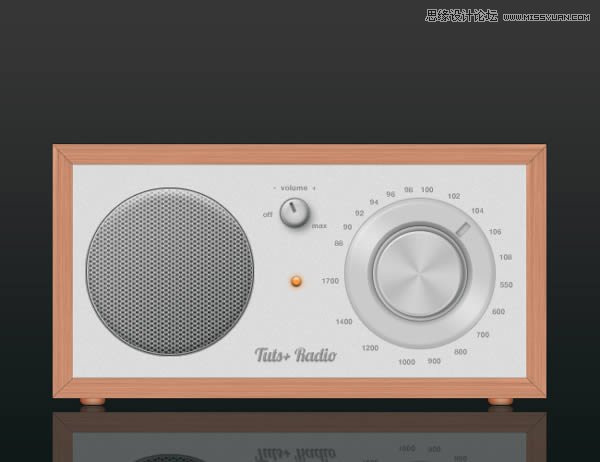 Photoshop绘制逼真写实的高质感收音机