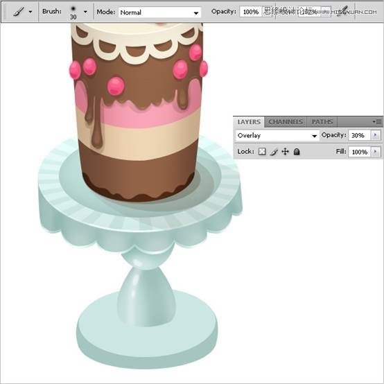 Photoshop绘制甜美精致的蛋糕教程
