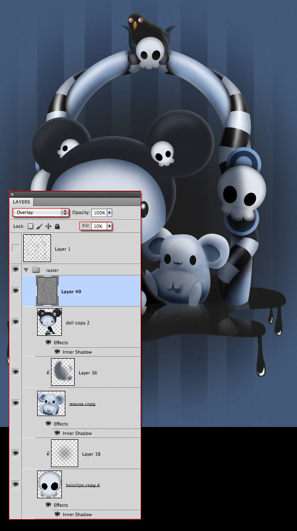 Photoshop绘制可爱小恐怖风格的儿童插图,PS教程,16xx8.com教程网