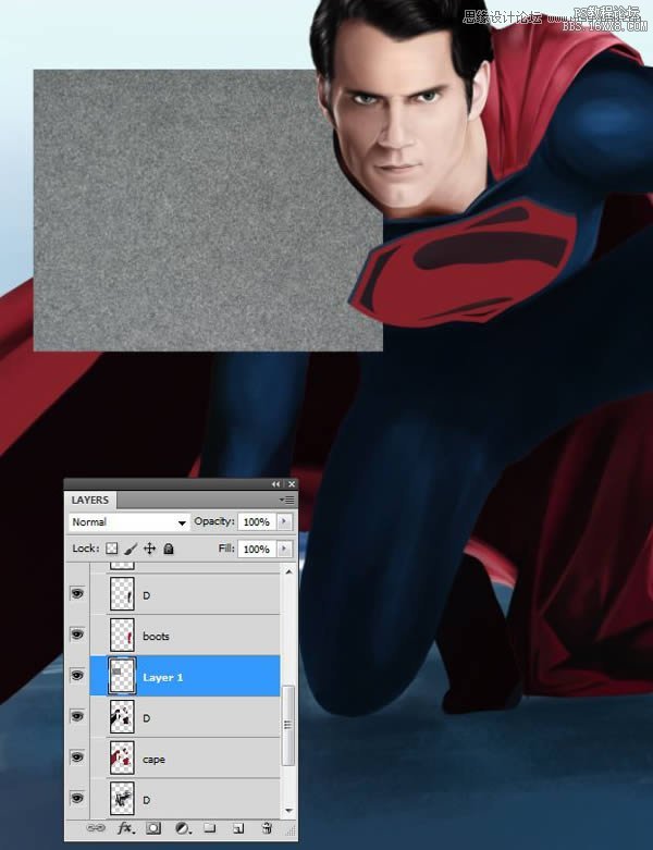 Photoshop详细绘制新版超人形象,PS教程,16xx8.com教程网