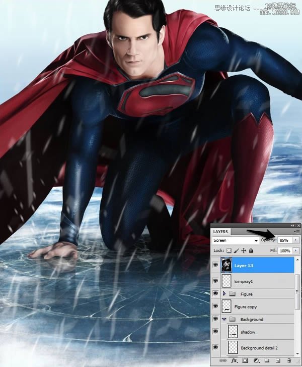 Photoshop详细绘制新版超人形象,PS教程,16xx8.com教程网
