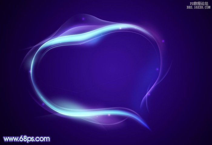 Photoshop鼠绘蓝紫色心形光束教程