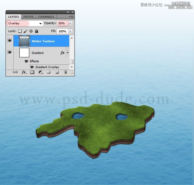 Photoshop绘制逼真的绿色地图,PS教程,16xx8.com教程网