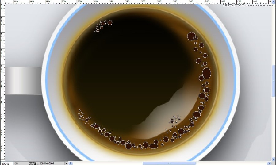 Photoshop绘制浓郁和咖啡和咖啡杯,PS教程,16xx8.com教程网