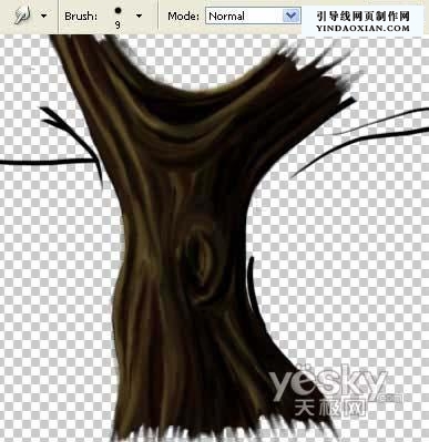 ps绘制枝繁叶茂的卡通树木