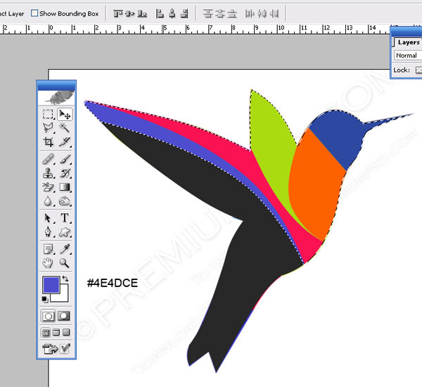 Colorful Humming Bird G Make Colorful Humming Bird Vector in Photoshop