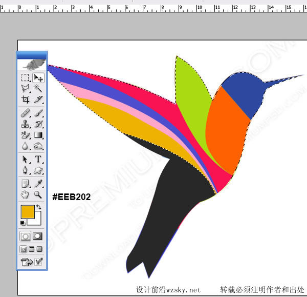 Colorful Humming Bird I Make Colorful Humming Bird Vector in Photoshop