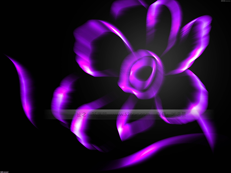 Photoshop制作梦幻光线效果的艺术花朵