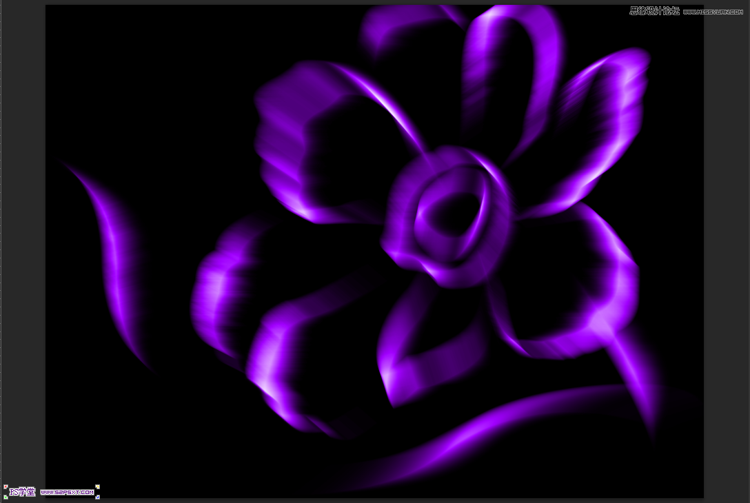 Photoshop制作梦幻光线效果的艺术花朵
