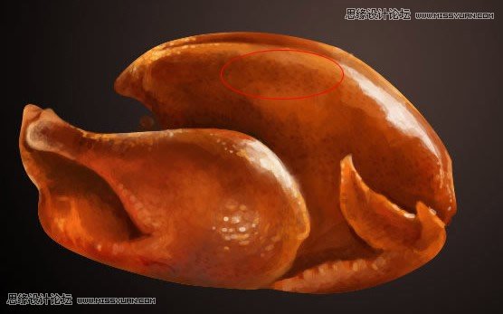 Photoshop绘制香喷喷的逼真烤鸡教程