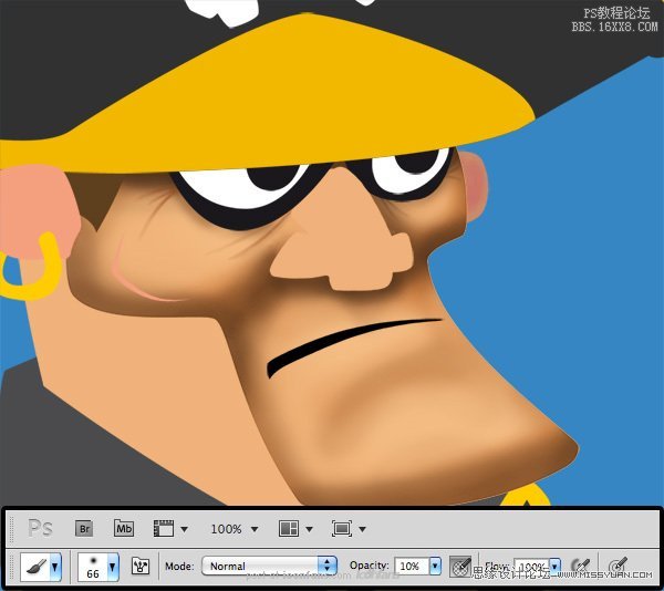 Photoshop绘制可爱卡通的海盗船长,PS教程,思缘教程网