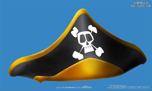 Photoshop绘制可爱卡通的海盗船长,PS教程,思缘教程网
