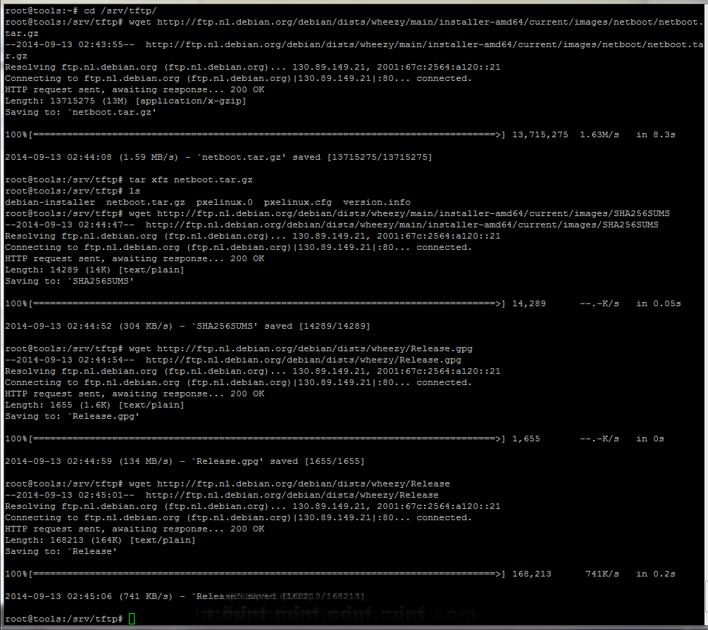 Download Debian NetBoot Files