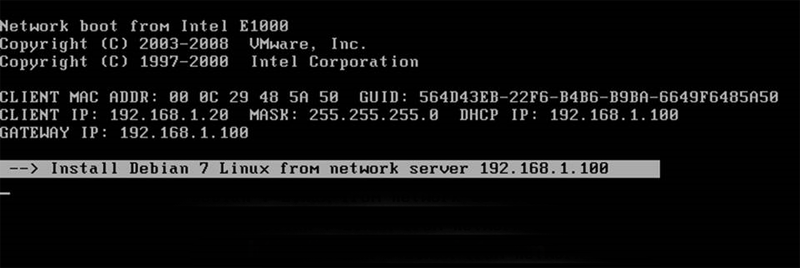 Select Debian Installer Boot