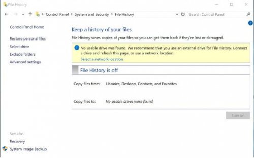 Windows 10如何备份和恢复文件