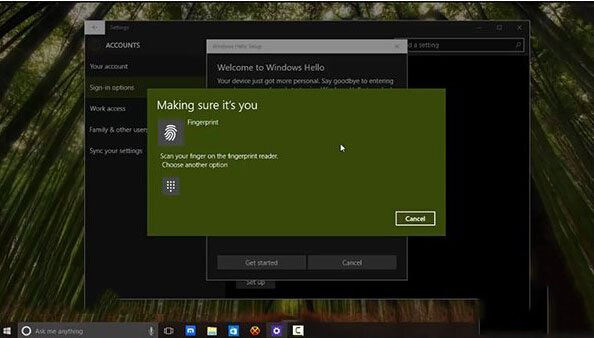 win10指纹识别登入Windows hello演示视频