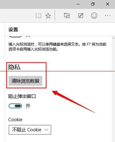 win10斯巴达浏览器清理浏览器缓存教程