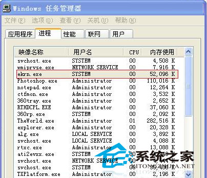  如何解决WinXP下ekrn.exe内存占用100%的问题