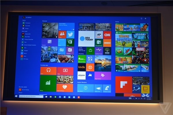 Windows 10预览版宣布！全新开始菜单