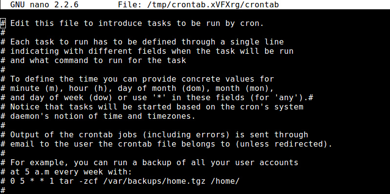 在Linux中使用cron按时间定制任务的教程