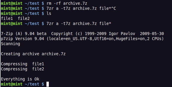 Linux中的压缩软件7-zip的使用教程