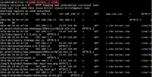 Linux系统中怎样从命令行嗅探HTTP流量