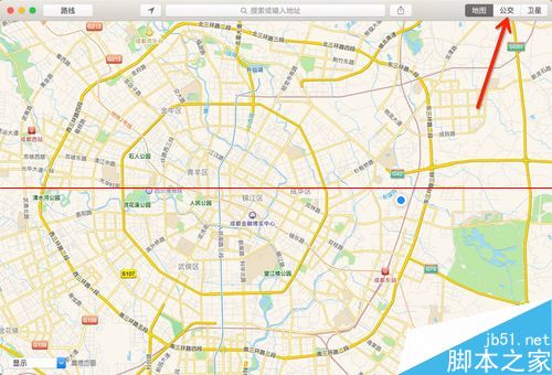 Mac新系统地图中公交功能怎么使用？